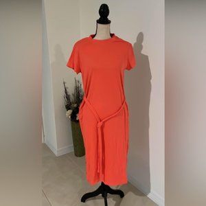 3/$10 never used maxi dress small orange tie
